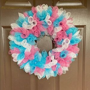 Colorful Mesh Wreath